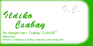 ildiko csabay business card